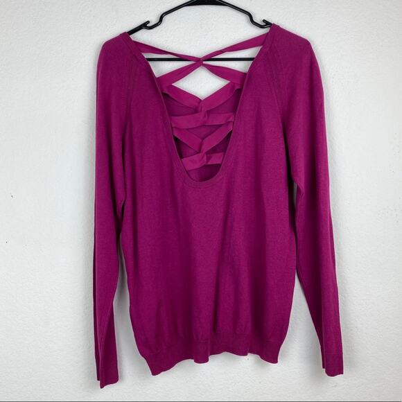 NWT Sandro Silk Blend Light Weight Pink Sweater W/ Criss Cross US 8 - Picture 6 of 10